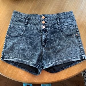 Refuge High Waisted Shorts Blue Denim Size 12